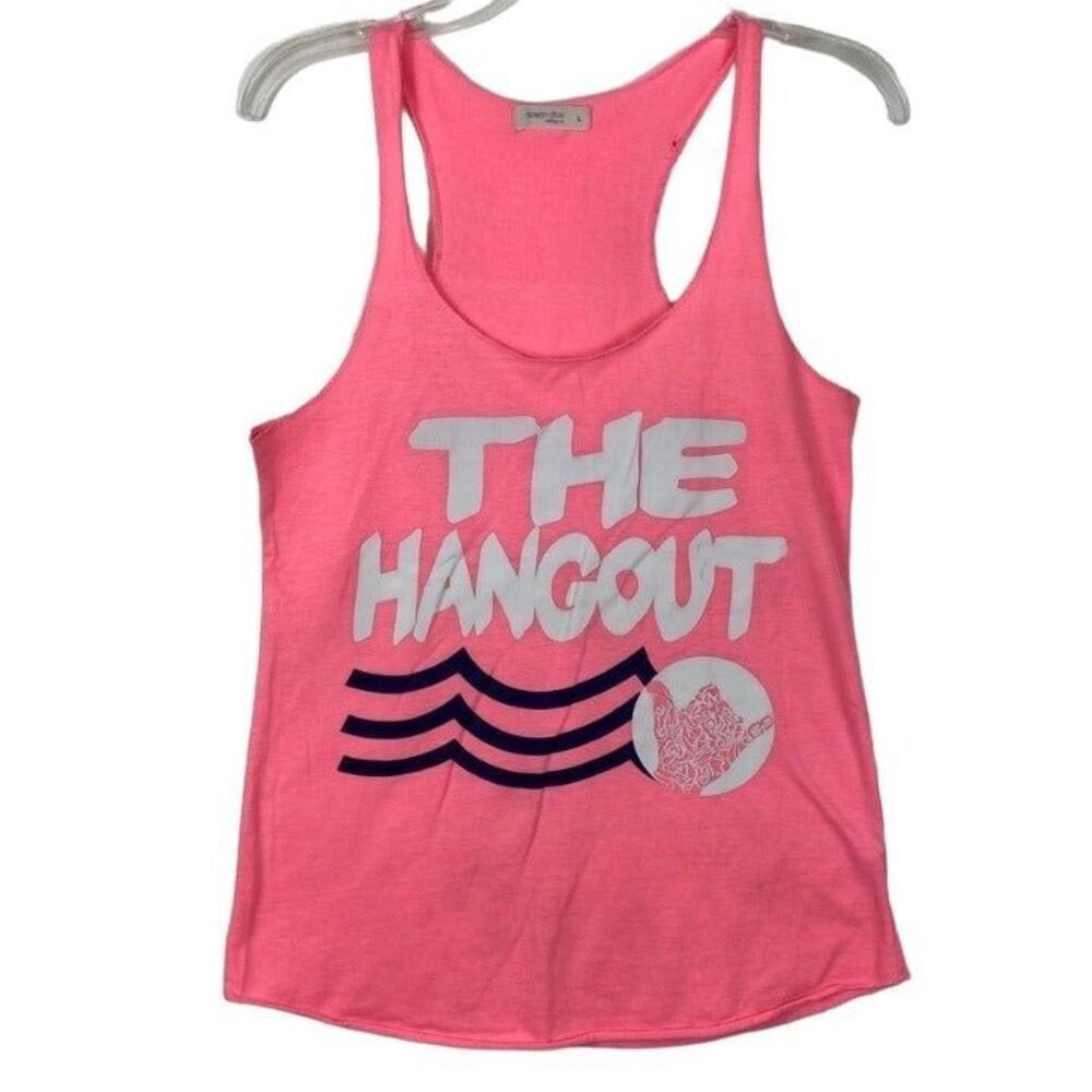 "The Hangout" Festival Tank -Bright Pink- size L